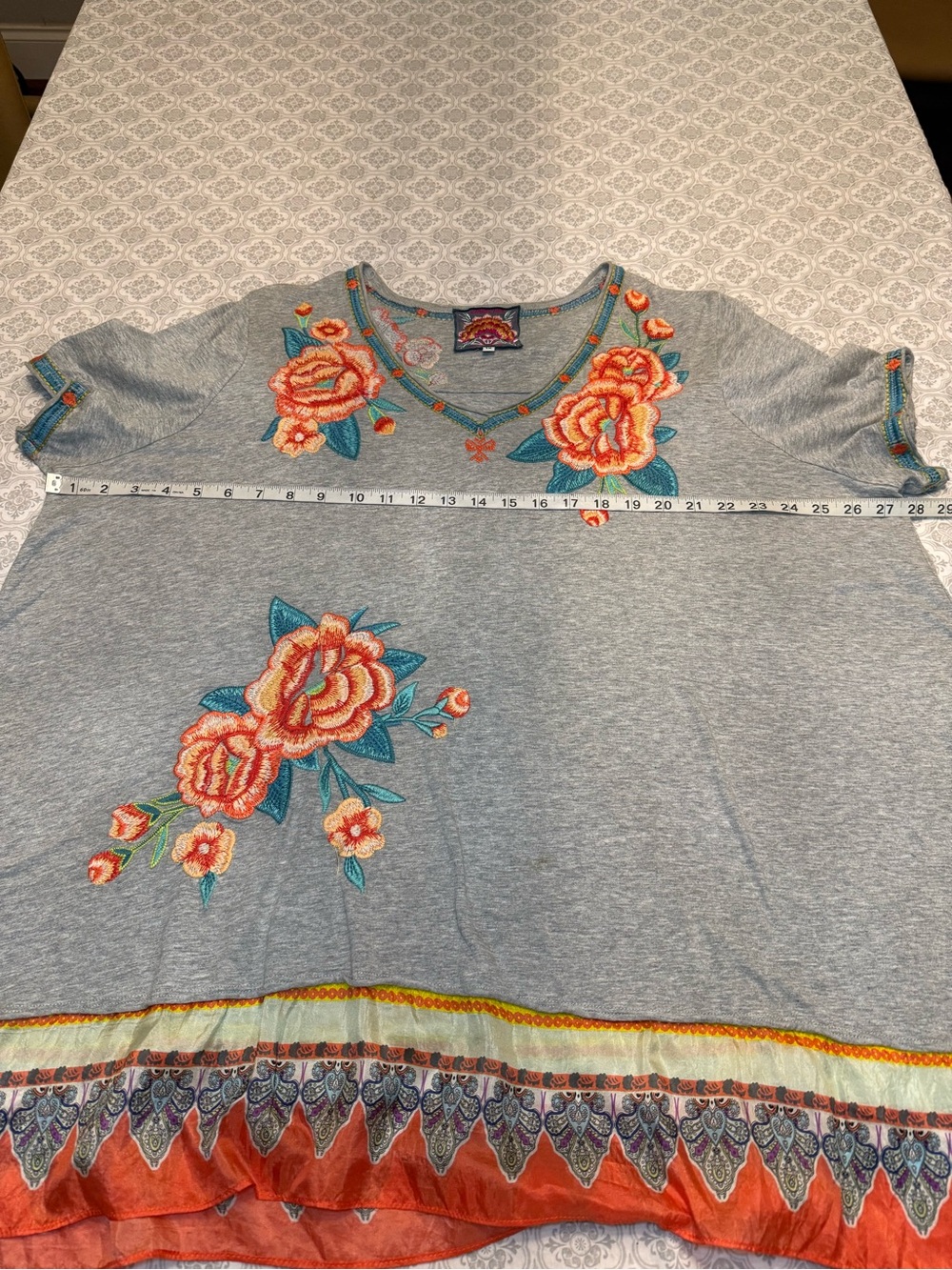 Johnny Was 'Aveline' Scarf Flounce Tunic Size 1X - Picture 12 of 15